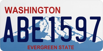 WA license plate ABE1597