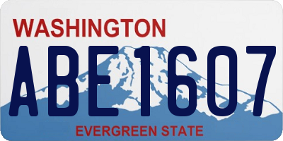 WA license plate ABE1607