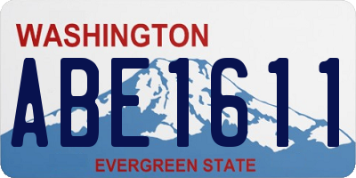 WA license plate ABE1611