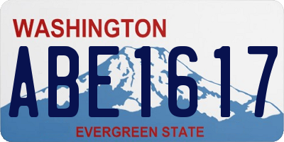 WA license plate ABE1617
