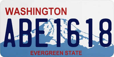 WA license plate ABE1618