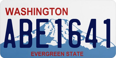 WA license plate ABE1641