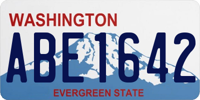 WA license plate ABE1642