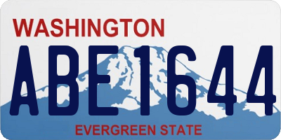 WA license plate ABE1644