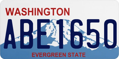 WA license plate ABE1650