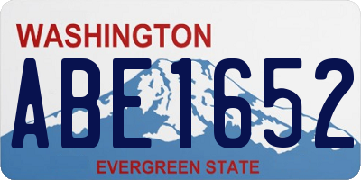 WA license plate ABE1652