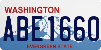 WA license plate ABE1660