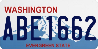 WA license plate ABE1662