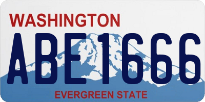 WA license plate ABE1666