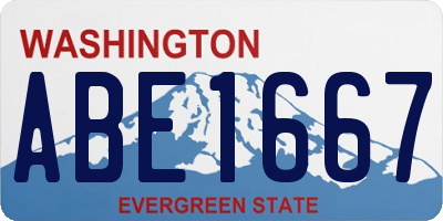 WA license plate ABE1667