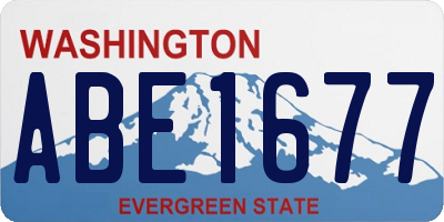 WA license plate ABE1677