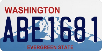 WA license plate ABE1681