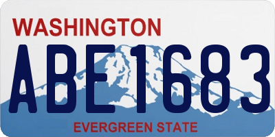 WA license plate ABE1683