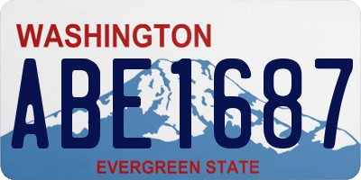 WA license plate ABE1687