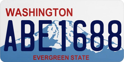 WA license plate ABE1688