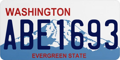 WA license plate ABE1693