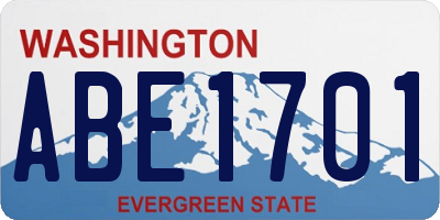 WA license plate ABE1701