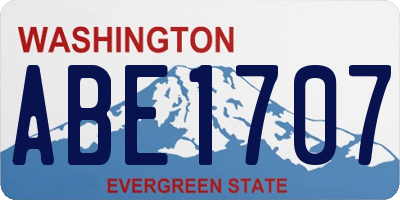 WA license plate ABE1707