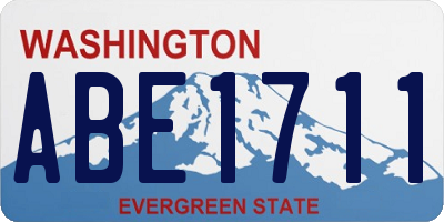 WA license plate ABE1711