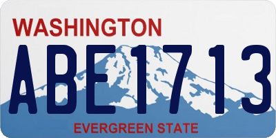 WA license plate ABE1713