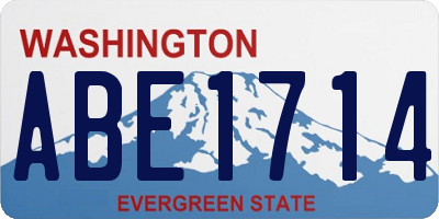 WA license plate ABE1714