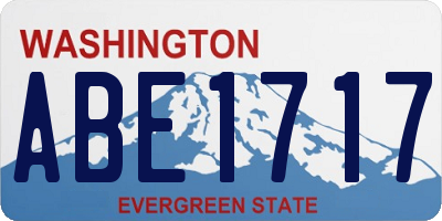 WA license plate ABE1717