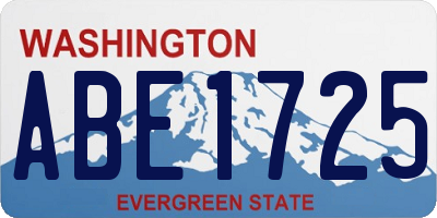 WA license plate ABE1725