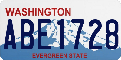 WA license plate ABE1728