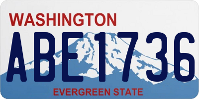 WA license plate ABE1736