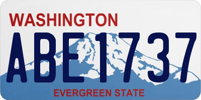 WA license plate ABE1737