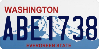 WA license plate ABE1738
