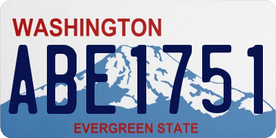 WA license plate ABE1751