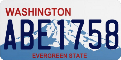 WA license plate ABE1758