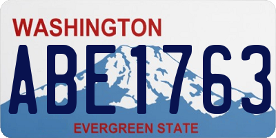 WA license plate ABE1763