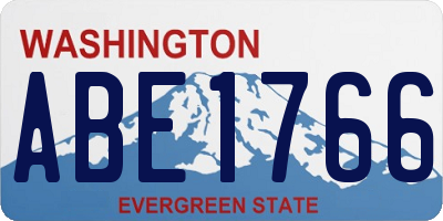WA license plate ABE1766