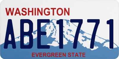 WA license plate ABE1771