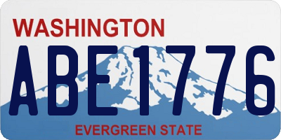 WA license plate ABE1776