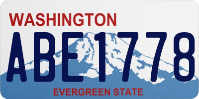 WA license plate ABE1778