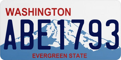 WA license plate ABE1793