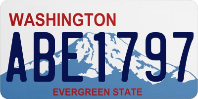 WA license plate ABE1797