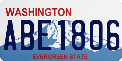 WA license plate ABE1806