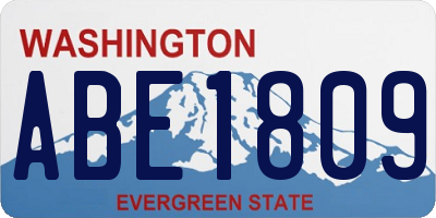 WA license plate ABE1809