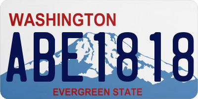 WA license plate ABE1818