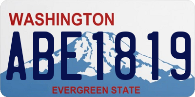 WA license plate ABE1819