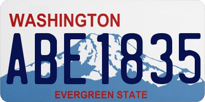WA license plate ABE1835