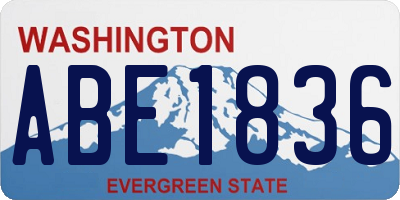 WA license plate ABE1836