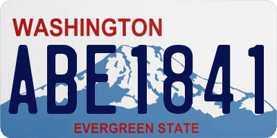 WA license plate ABE1841