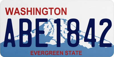 WA license plate ABE1842