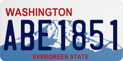 WA license plate ABE1851