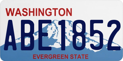 WA license plate ABE1852